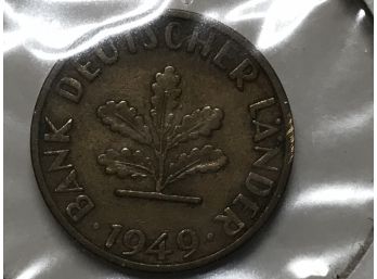 1949-d Pfennig Bank Deutscher Lander Germany