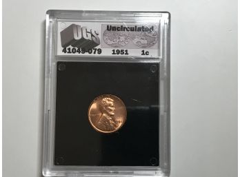 1951 Uncirculated Wheat One Cent