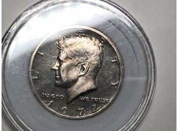 1972-S PROOF Kennedy Half Dollar In Protective Capsule