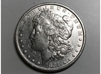 1881 Early Morgan Silver Dollar Great Shine High Grade