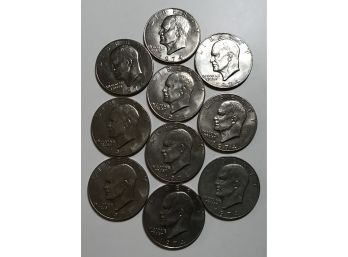 1974 Eisenhower One Dollar  - 10 Coins