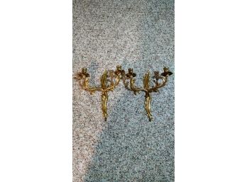 Set Of 2 Solid Brass Sconces - 13'x10'
