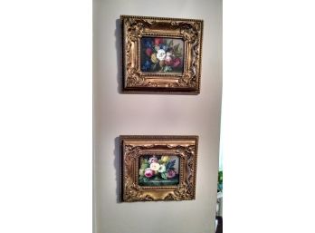 Pair Of Pictures - Flowers - 8'x7'