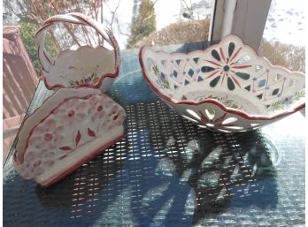 Set Of 3 Decorative Casafina Ceramic Serving Ware