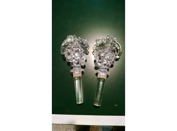 Pair Of Glass Winestoppers