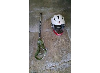 Lacrosse Stick And Helmet