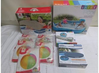 Intex Pools, Float, Pool Cover And Giant Beach Balls