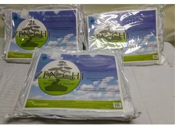 Three Zen Chi Pillows Twin Size 20 X 26 - New