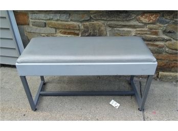 Industrial Metal Bench With Cushion
