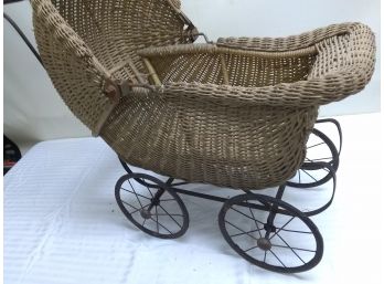 Wicker Baby Doll Carriage