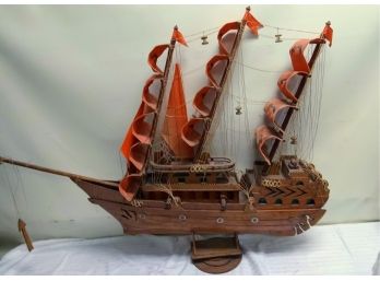 Large Wooden Pirate Ship Model (B)