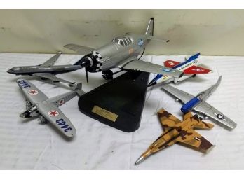 Group Of Plane Items - Telephone And Toy Planes