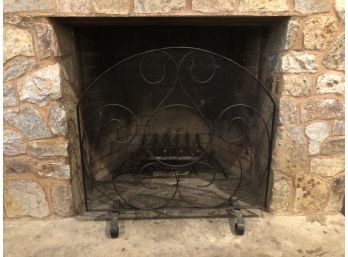Fireplace Screen And Log Holder