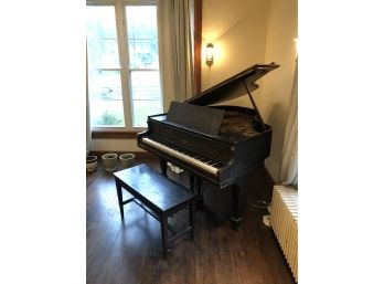 Vintage Premier Baby Grand Piano With Bench