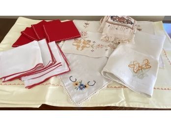 Embroidered Linen Lot