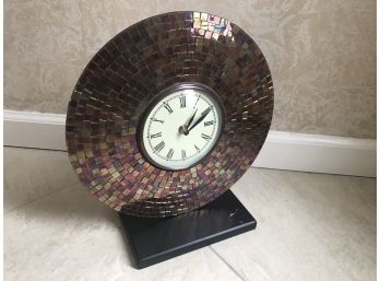 Decorative Glass Tile Table Clock