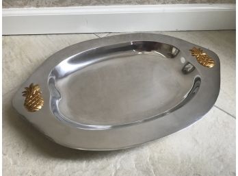 Polished Steel Pineapple Platter
