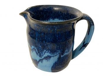 Joan Mallick Block Island Blue Pottery Pitcher 7' X 6'