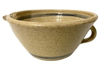 Vintage Signed Studio Pottery Batter Bowl 11' X 4.5'