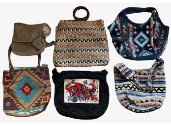 Boho Handbag Collection #1 Mixed Bags - 6 Pieces