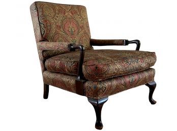 Vintage Paisley Upholstered Arm Chair 28' X 40' X 35'