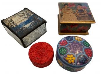 Collection Of Four Trinket Boxes