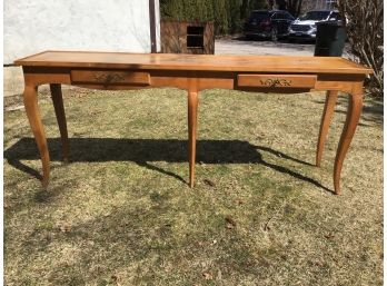 Henredon Two Drawer Console Table With Cabriole Legs - 72L