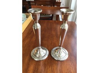 Courtship International Sterling Pair Of Candlesticks, 1930s - 9H