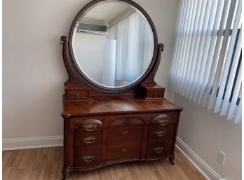 Dresser With 3 Drawers And Gorgeous Tilt Top Mirror