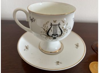 Cup And Saucer Made In USSR And Russian Coin