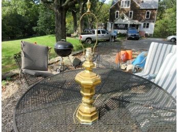 Heavy Vintage Brass Table Lamp