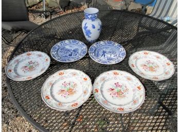 Antique And Vintage Decorated Ceramics - Including Tiffany Delft Vase