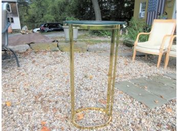 Modern Brass And Glass Stand