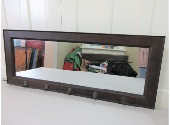 Antique Style Mirror With Hanging Hooks