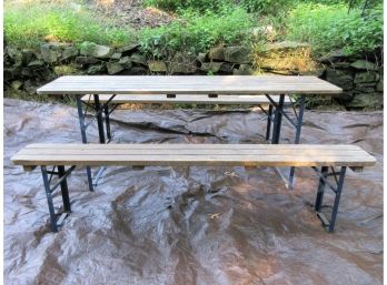 Long Folding Picnic Table And Benches