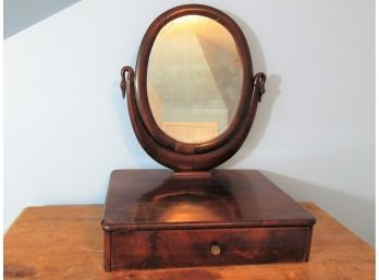 Antique Mahogany Shaving Stand With Swan Neck Details