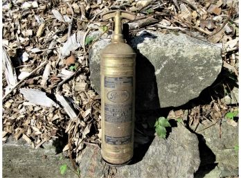 Antique Brass Pyrenees Fire Extinguisher