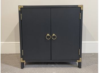 Navy Blue Campaign Style Nightstand/ Accent Cabinet- NEW!   ( 1 Of 2 )