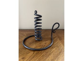 Black Iron Courting Candlestick Holder