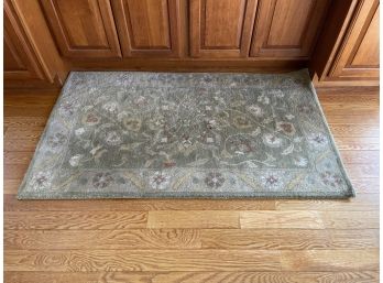 3 X 5 Pottery Barn Adrienne Green Hand Tufted Wool Rug