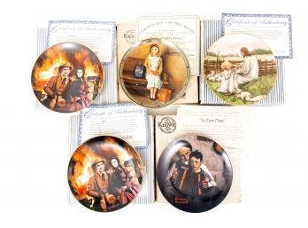 Limited Edition Knowles & W.J. George Limited Edition Painted Plates