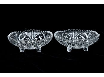 Pair Of Marquis By Waterford Footed Candy Dish Bowls