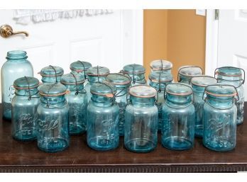 Vintage Ball Brothers 'Ball Blue' Wired Canning Jars