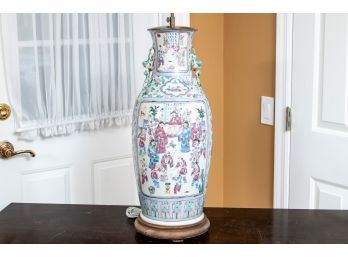 Cantonese Baluster Vase Table Lamp