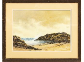 Framed Art Of Rocky Coastal Seascape