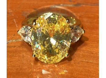 Yellow Topaz Ring Set In 14 Karat Gold #1