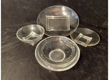 Four Beautiful Clear Glass Bowls