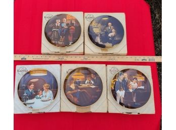 5 Norman Rockwell Collector Plates: Light Campaign Series