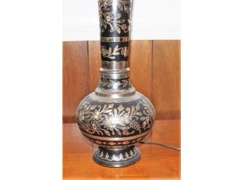 Beautiful Inlaid Oriental Lamp