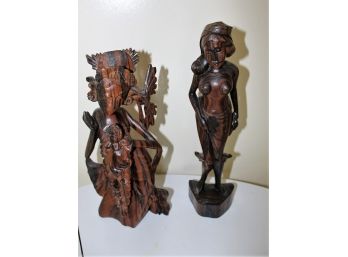 Pair Of Wooden Carvings